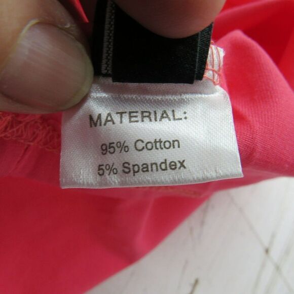 Escalier Long Sleeve Shirt Women's Size Medium Pink Cotton Spandex Blend - Picture 13 of 13